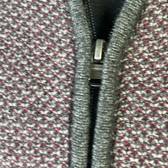 Jos A Bank Reserve Cardigan Mens XL Purple-Gray Full Zip Elbow Patch Hipster Dad - Picture 8 of 8